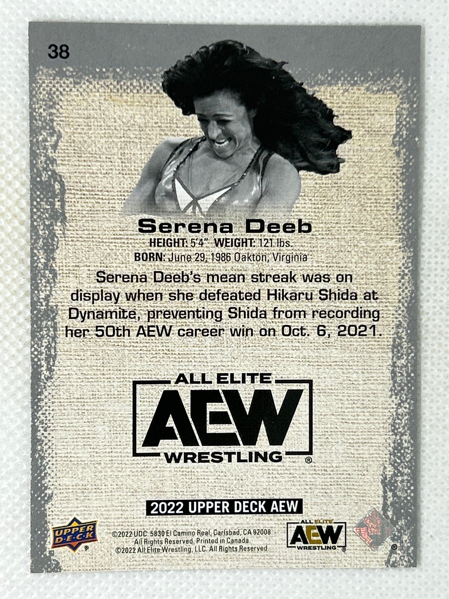 2022 Upper Deck AEW All Elite Wrestling Serena Deeb #38