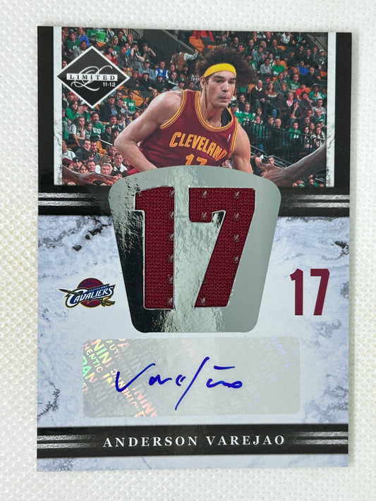 2011-12 Panini Limited Relic Autograph /49 Anderson Varejao #10 Cleveland Cavaliers