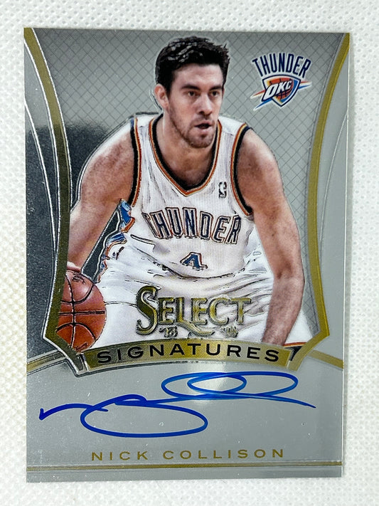 2013-14 Panini Select Signatures Nick Collison #10 Oklahoma City Thunder