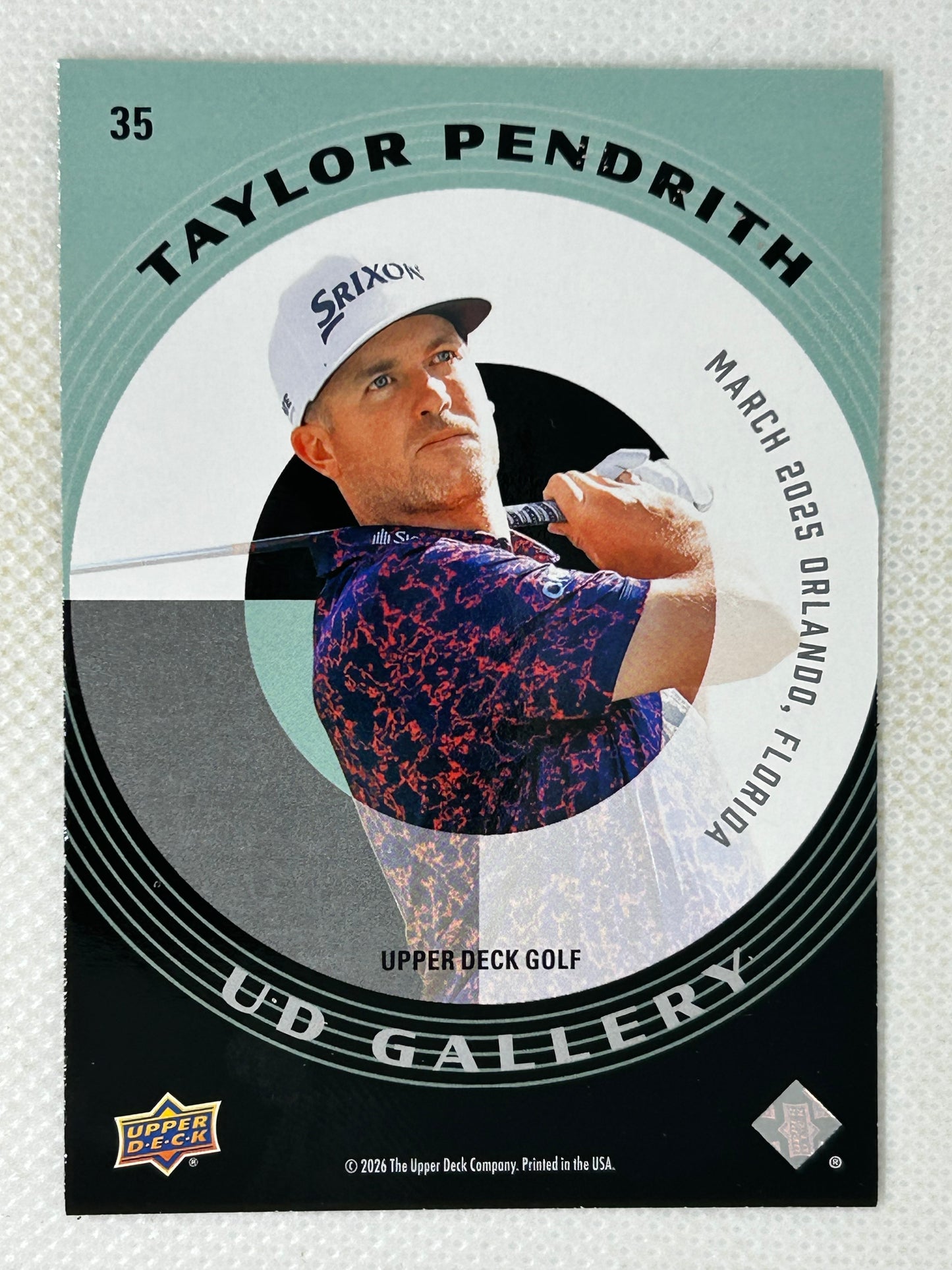 2026 Upper Deck Golf UD Gallery #35 Taylor Pendrith