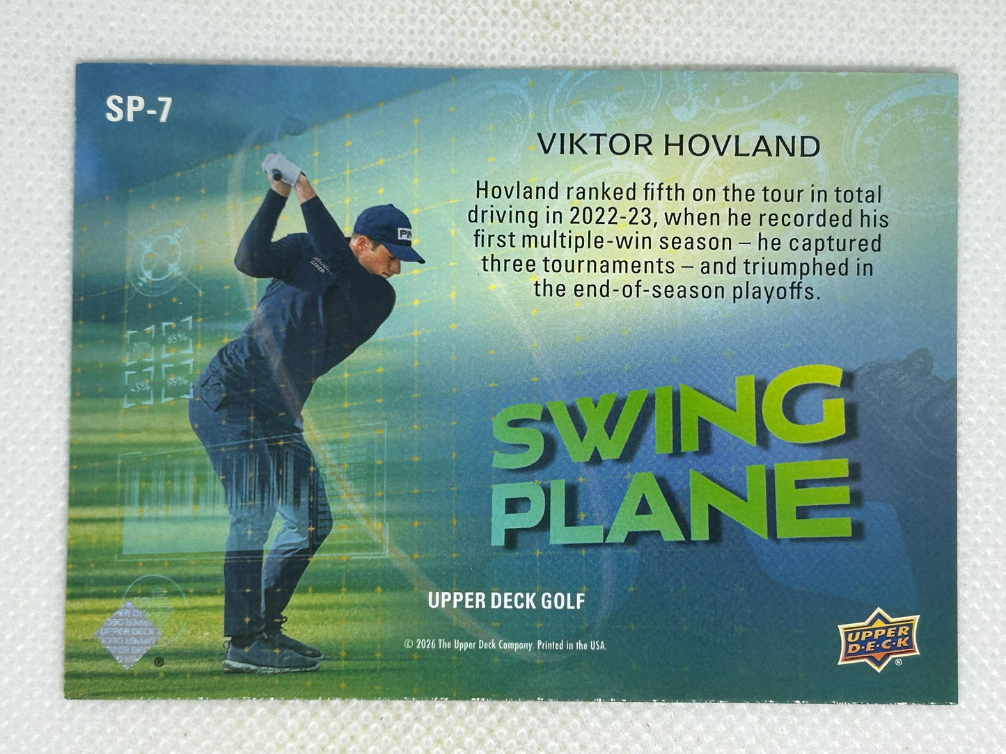 2026 Upper Deck Golf Swing Plane #SP-7 Viktor Hovland