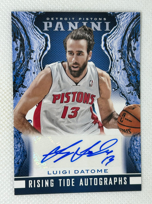 2013-14 Panini Rising Tide Rookie Autograph Luigi Datome #48 Detroit Pistons