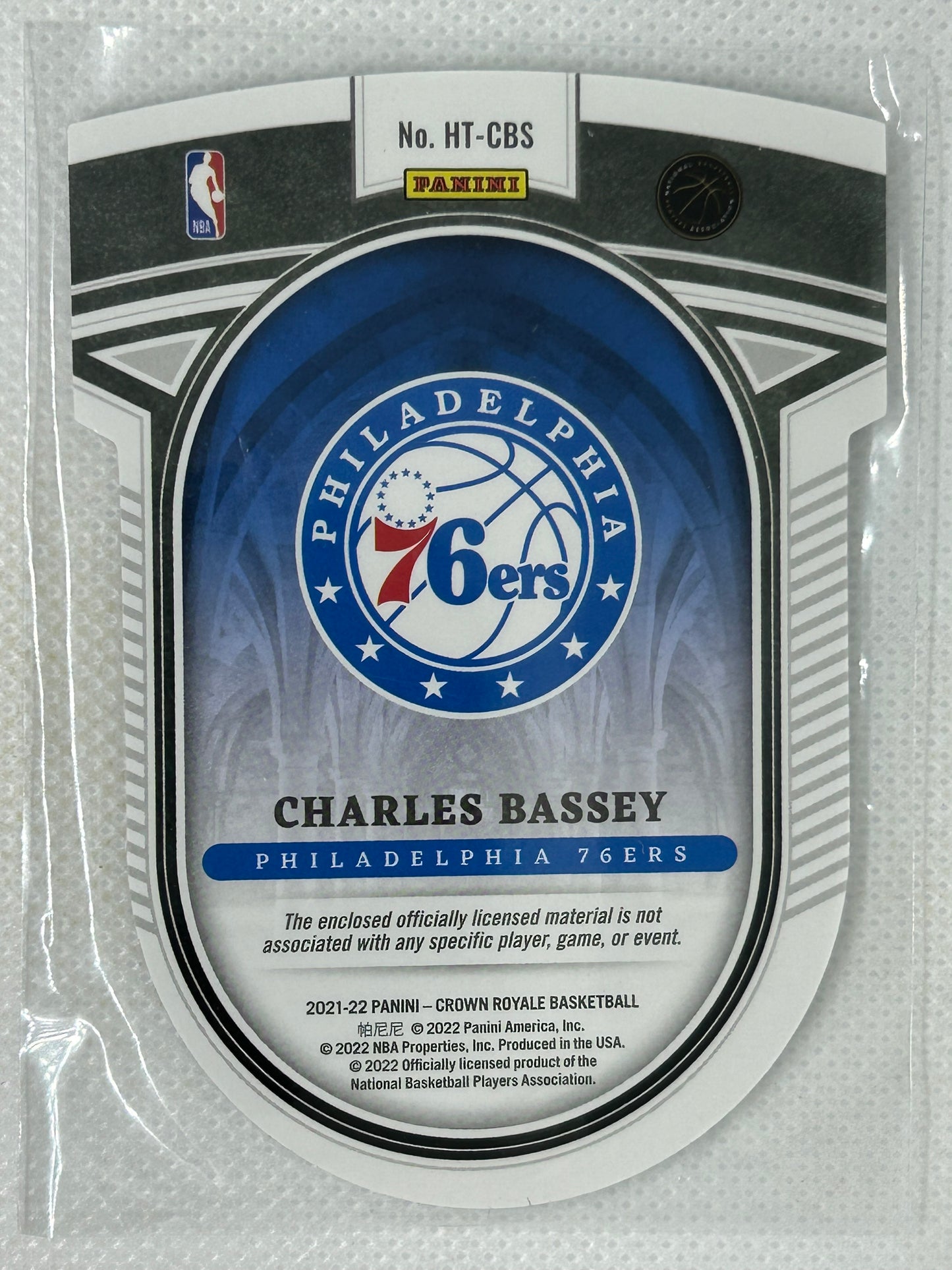 2021-22 Panini Crown Royale Heirs to the Throne Charles Bassey #HT-CBS Rookie RC