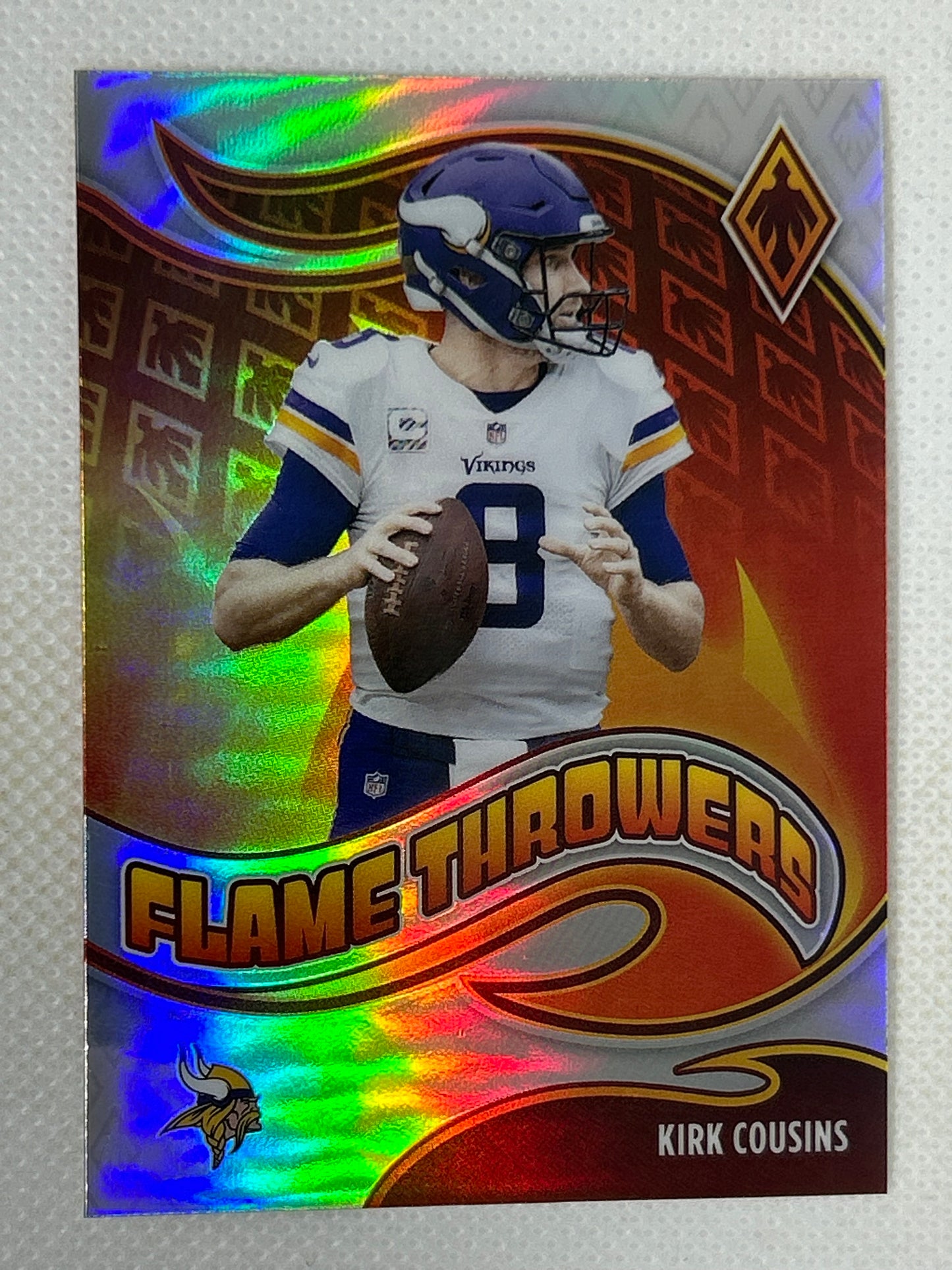 2021 Panini Phoenix Flame Throwers #FT-21 Kirk Cousins Minnesota Vikings
