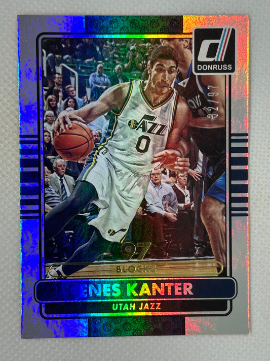 2014-15 Panini Donruss 97 Blocks Insert /97 #89 Enes Kanter Utah Jazz