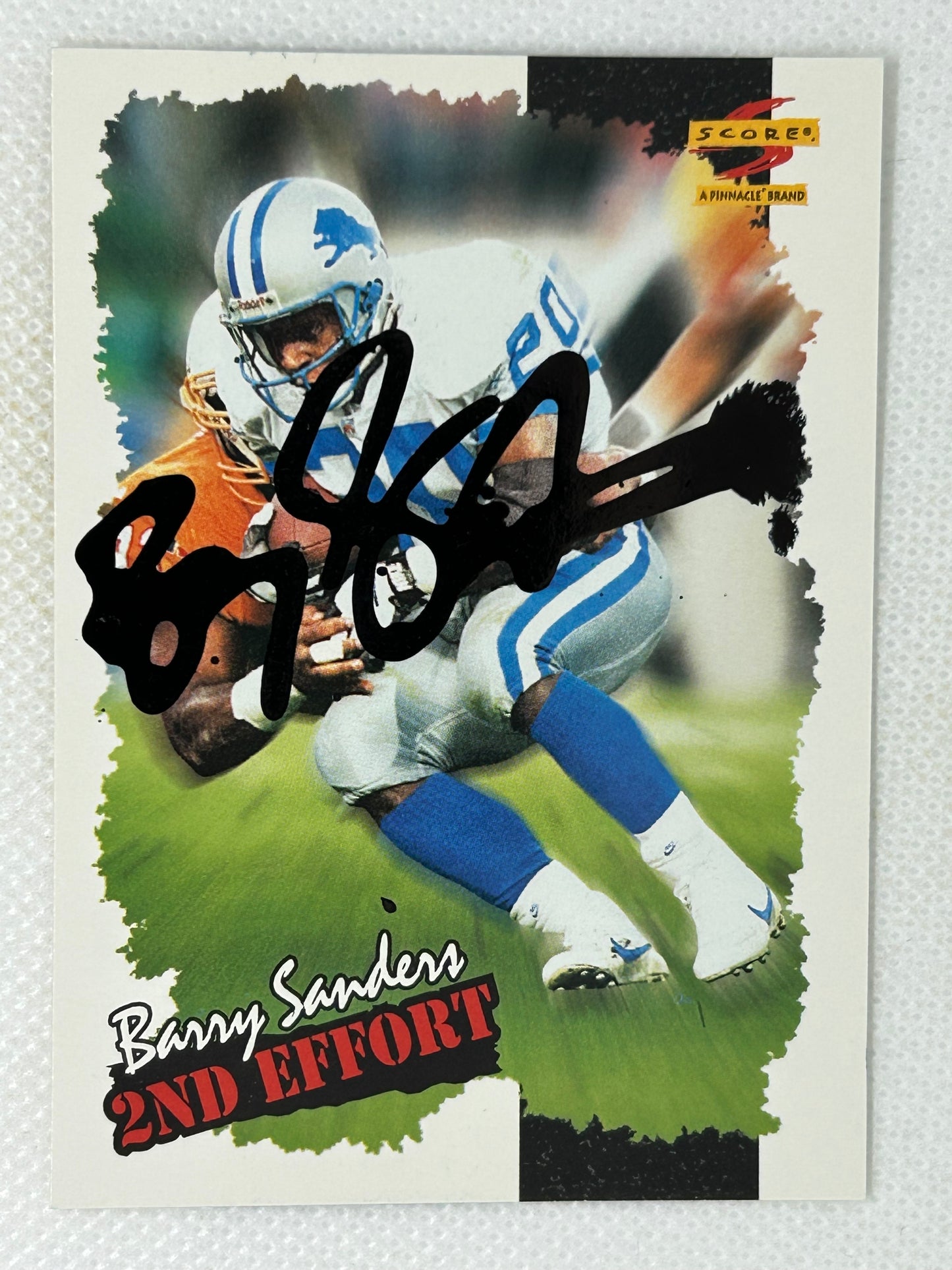 1996 Score 2nd Effort Barry Sanders #244 Detroit Lions Signed Card