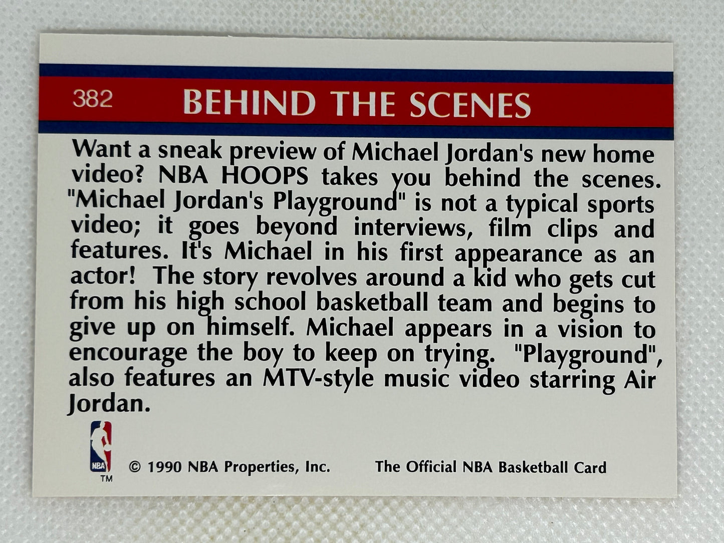1990-91 NBA Hoops "Michael Jordan's Playground" Chicago Bulls #382