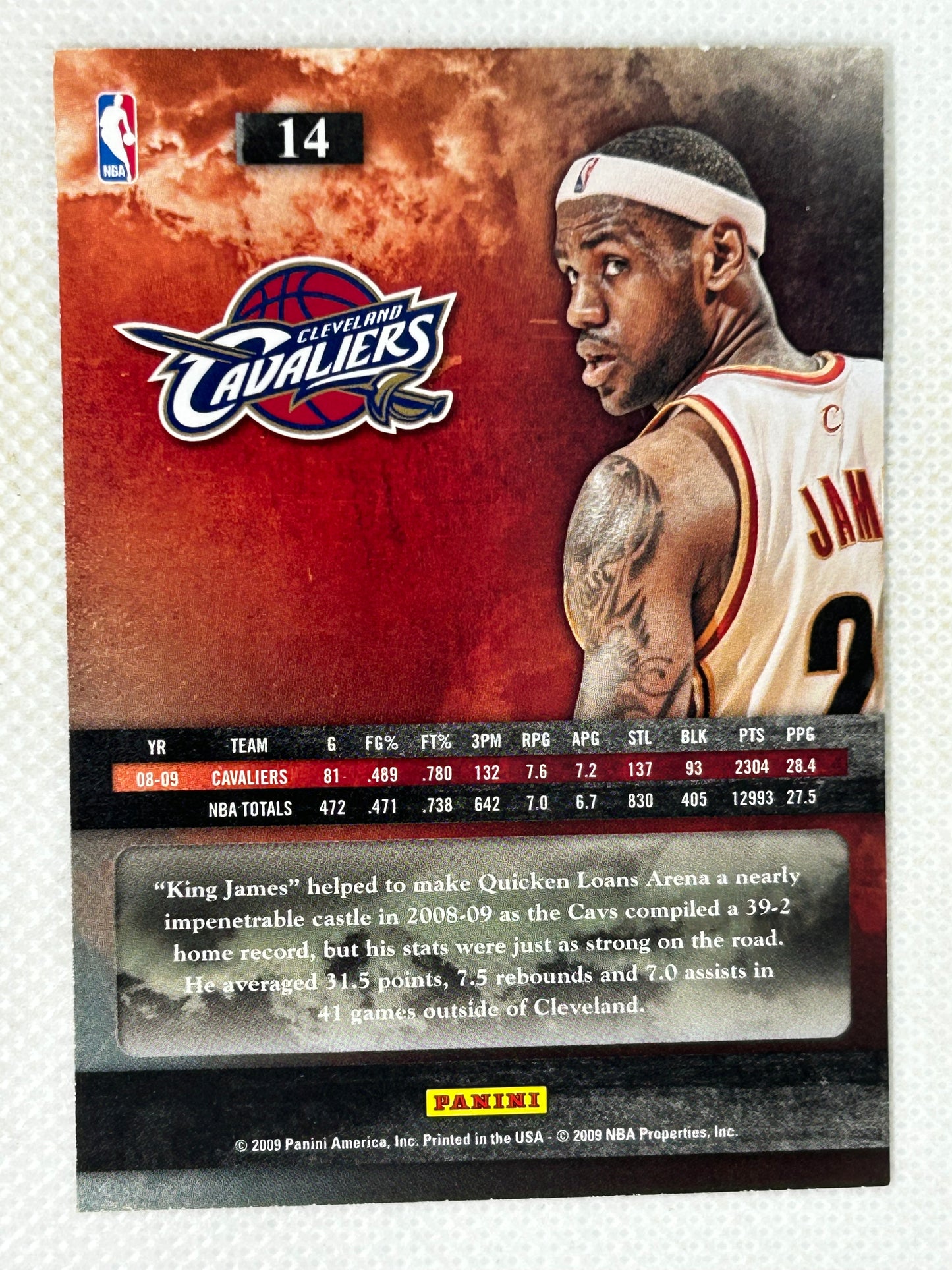 2009-10 Panini The Franchise #14 LeBron James Cleveland Cavaliers