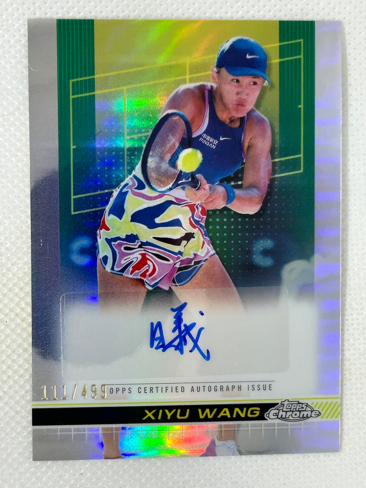 2024 Topps Chrome Tennis Autographs Xiyu Wang Refractor /499 #TCA-XWG