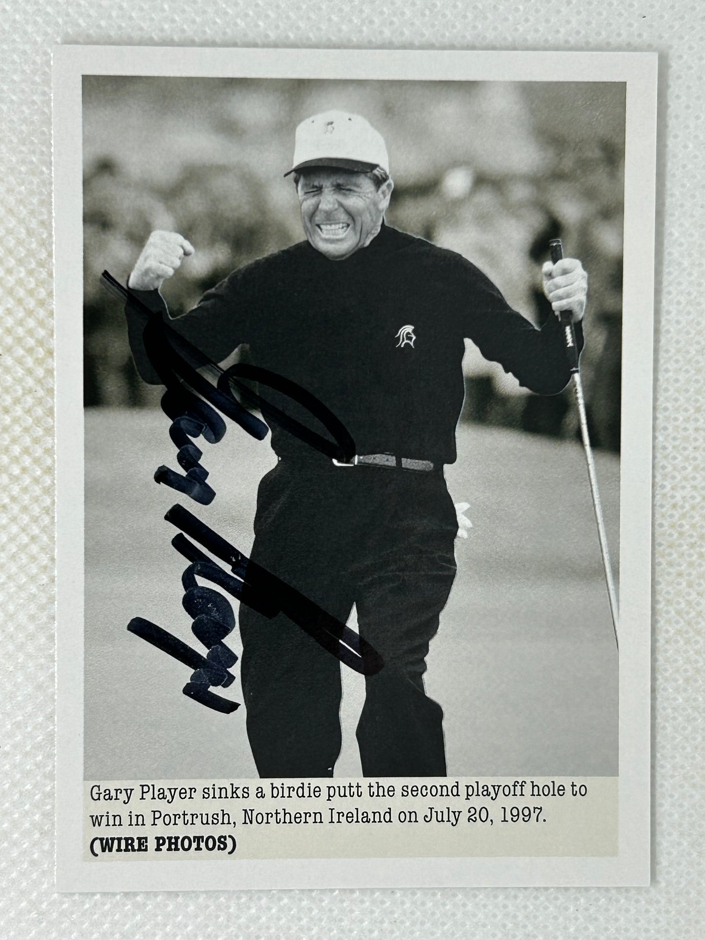 2024 Upper Deck Portfolio Golf Wire Photos Black & White Gary Player #126 Signed Card