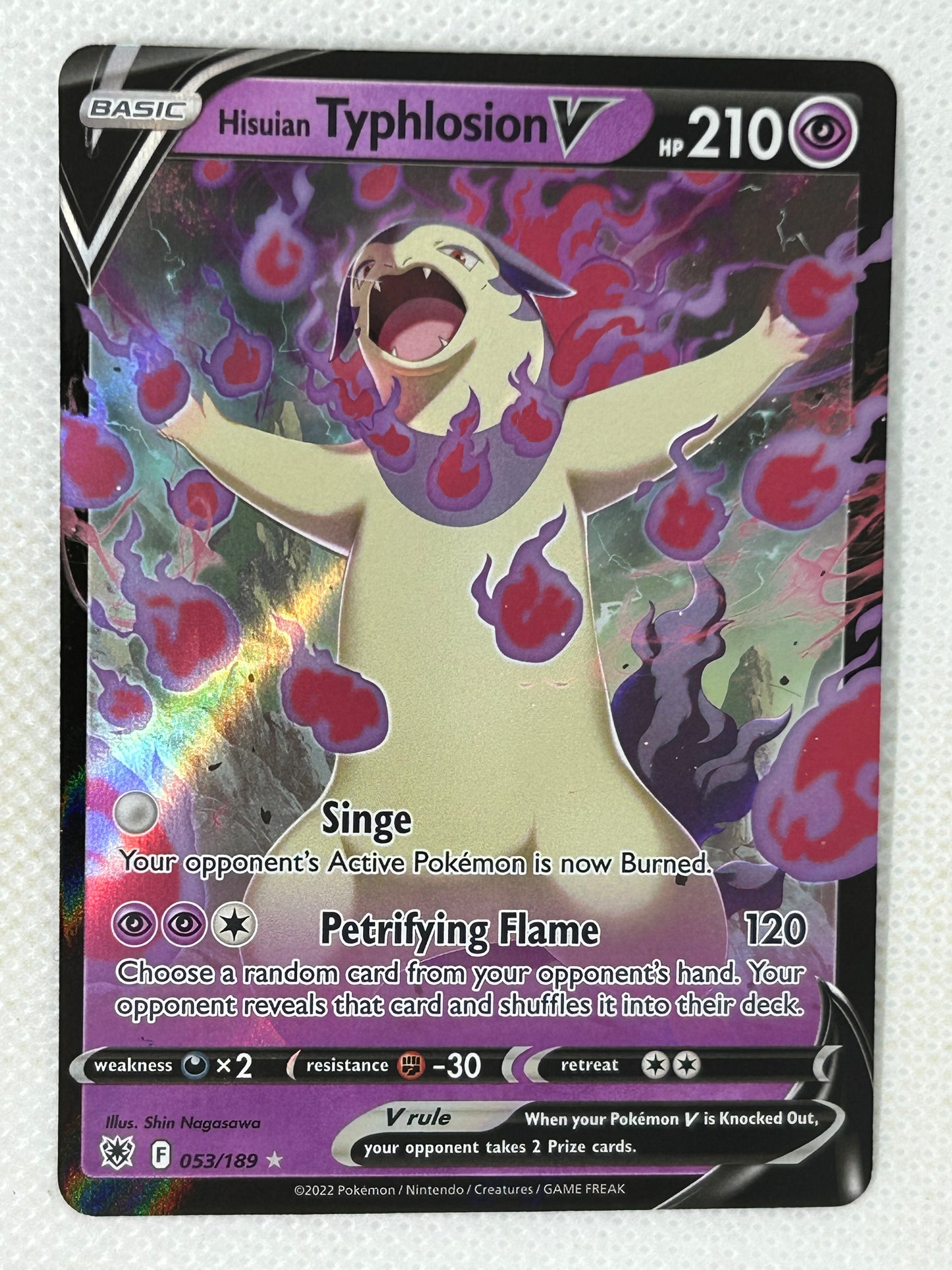 Pokémon Astral Radiance Hisuian Typhlosion V 053/189