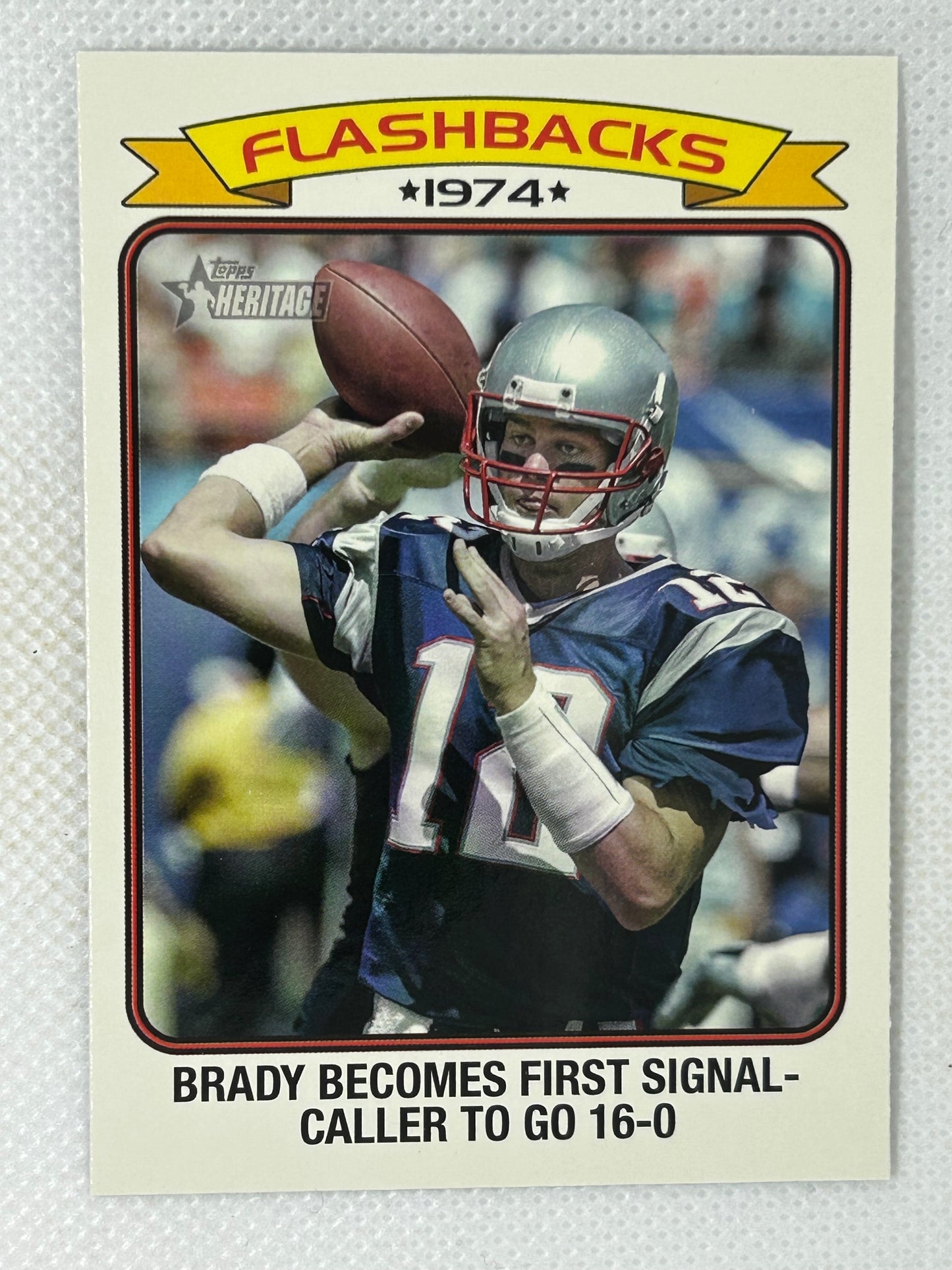 2023 Topps Composite Tom Brady Football Heritage 1974 Flashbacks #FF-19 New England Patriots