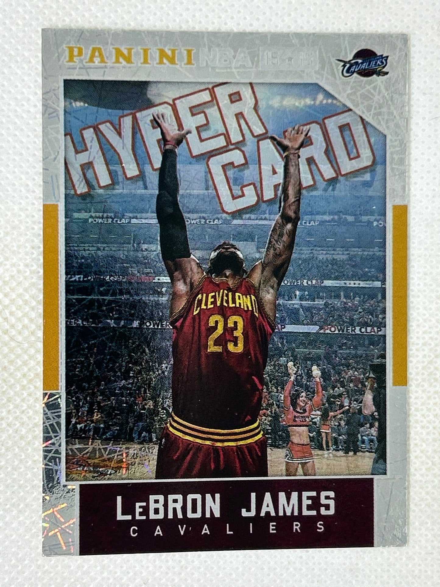 2015-16 Panini NBA Hoops Lebron James #1 Chalk Toss Hyper Card Laser Cleveland Cavaliers