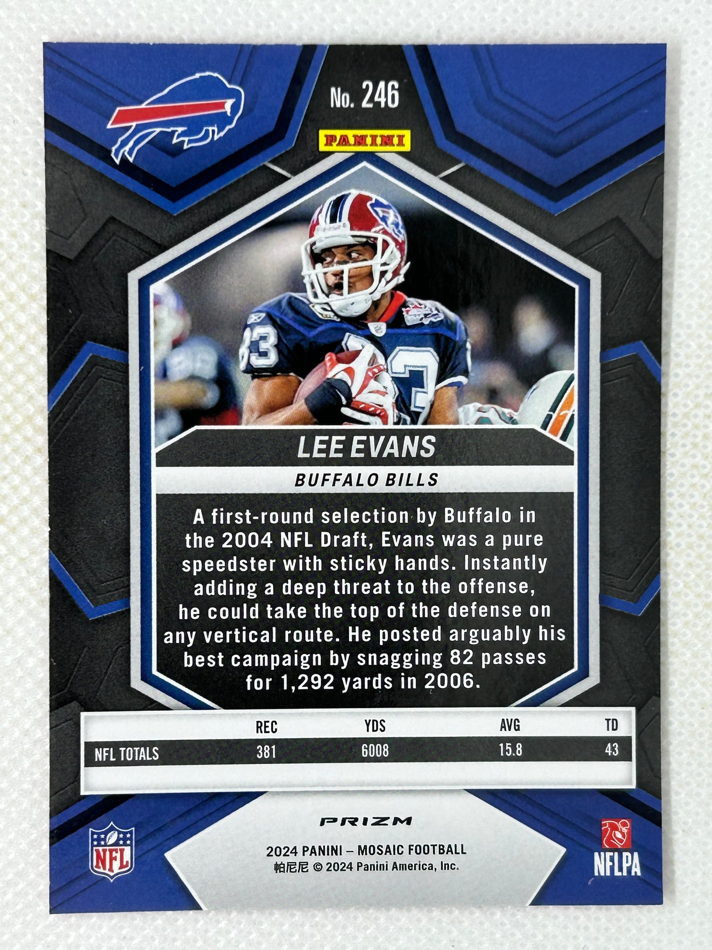 2024 Panini Mosaic Lee Evans #246 Camo Pink Mosaic Prizm Buffalo Bills