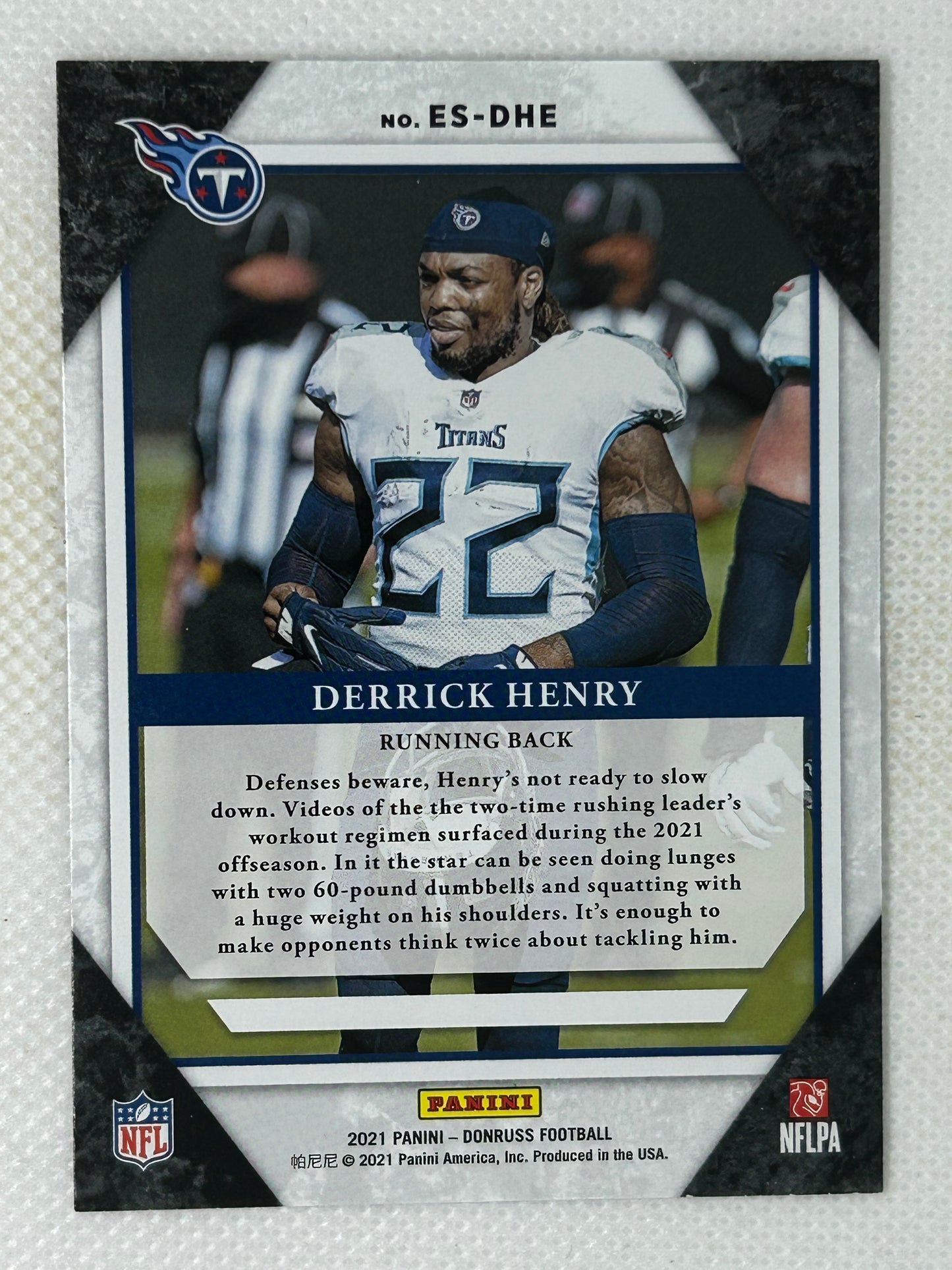 2021 Panini Donruss Elite Series Insert #ES-DHE Derrick Henry Tennessee Titans