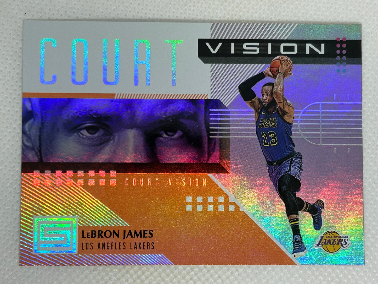 2018-19 Panini Status Court Vision Orange LeBron James #5 Los Angeles Lakers