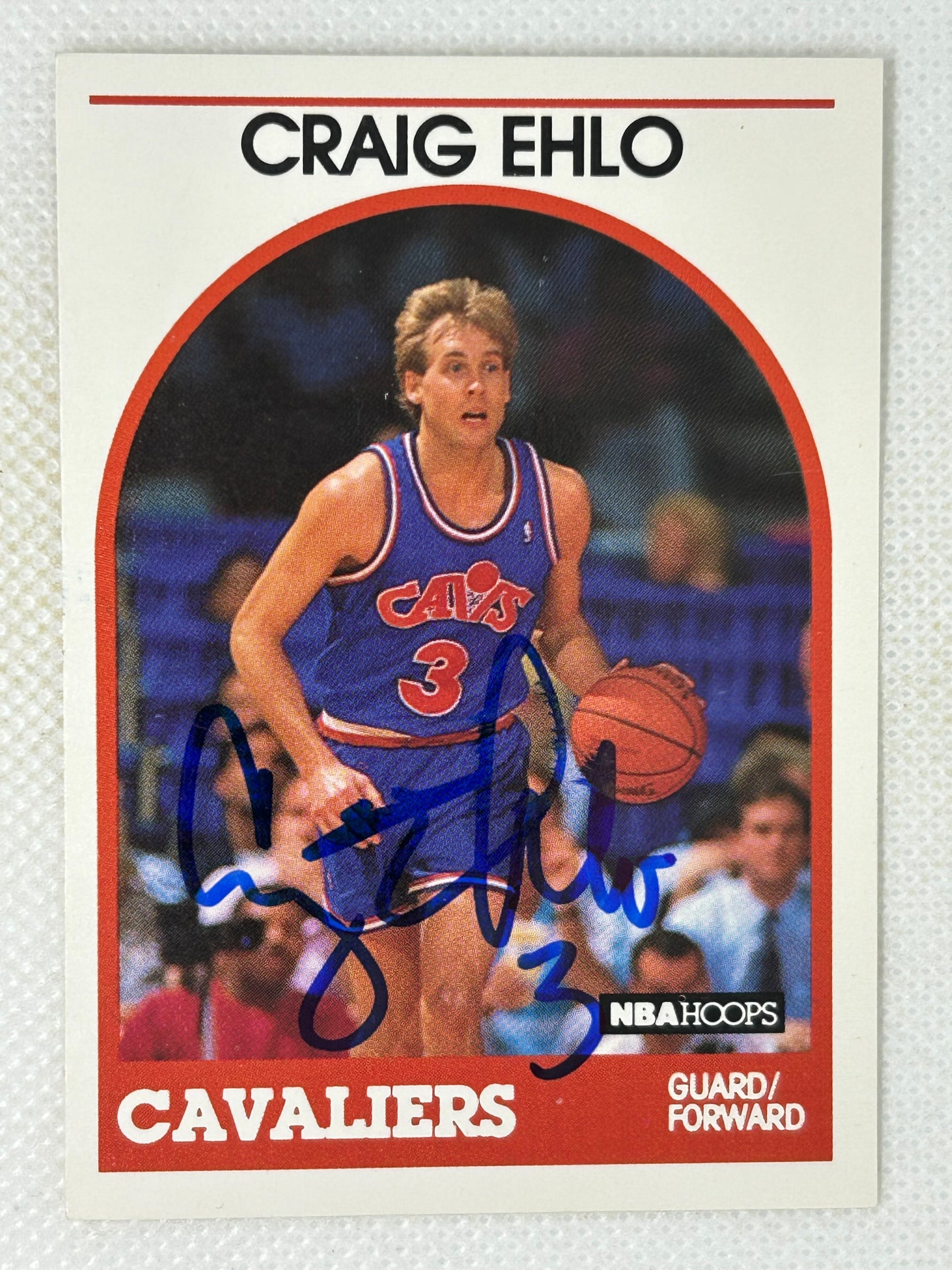 1989-90 Hoops Rookie Card #106 Craig Ehlo Cleveland Cavaliers Signed Card