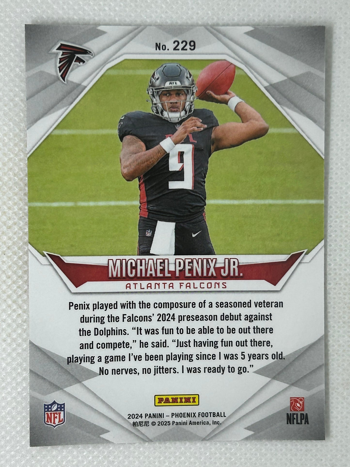 2024 Panini Phoenix Rookie Michael Penix Jr. #229 Atlanta Falcons