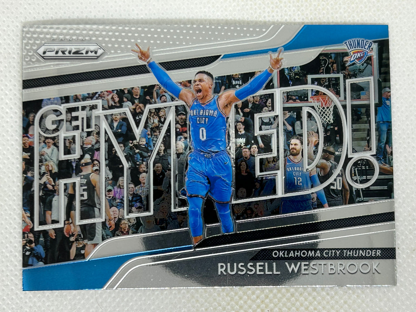 2018-19 Panini Prizm #1 Russell Westbrook Get Hyped! Oklahoma City Thunder