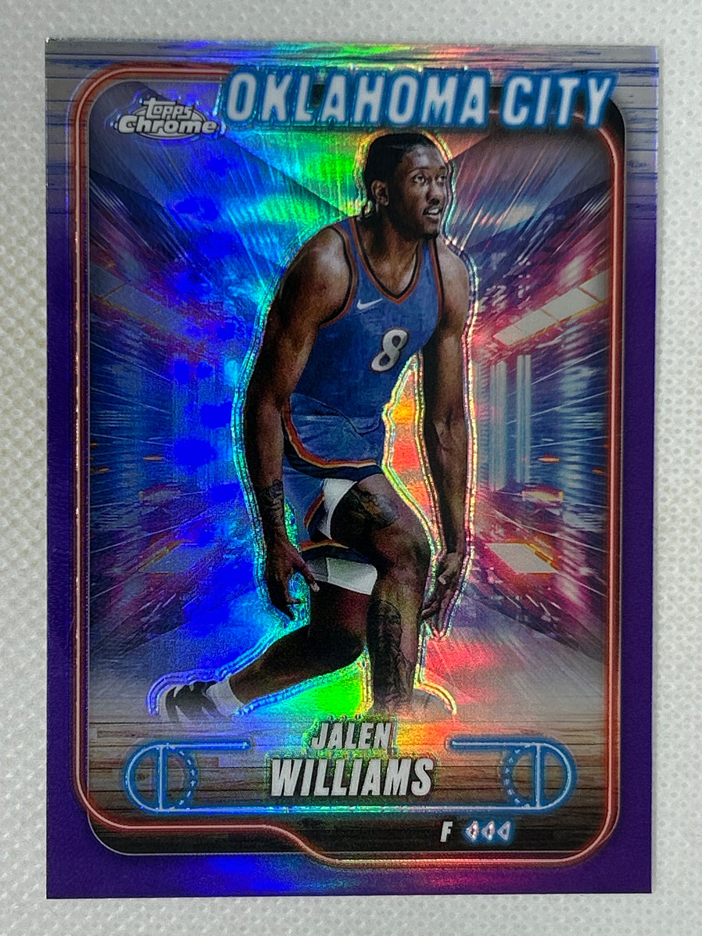 2024-25 Topps Chrome Purple Refractor Jalen Williams #63 Oklahoma City Thunder