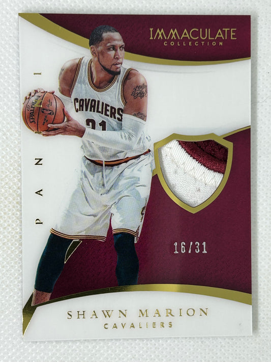 2014-15 Panini Immaculate Acetate Patch #P-SM Shawn Marion /31 Cleveland Cavaliers