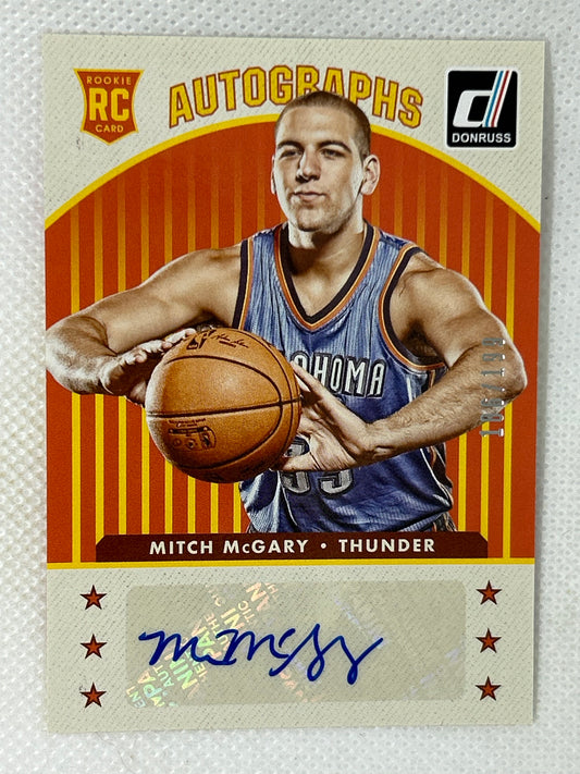 2014-15 Panini Donruss Rookie Autograph /199 Mitch McGary #32 Oklahoma City Thunder
