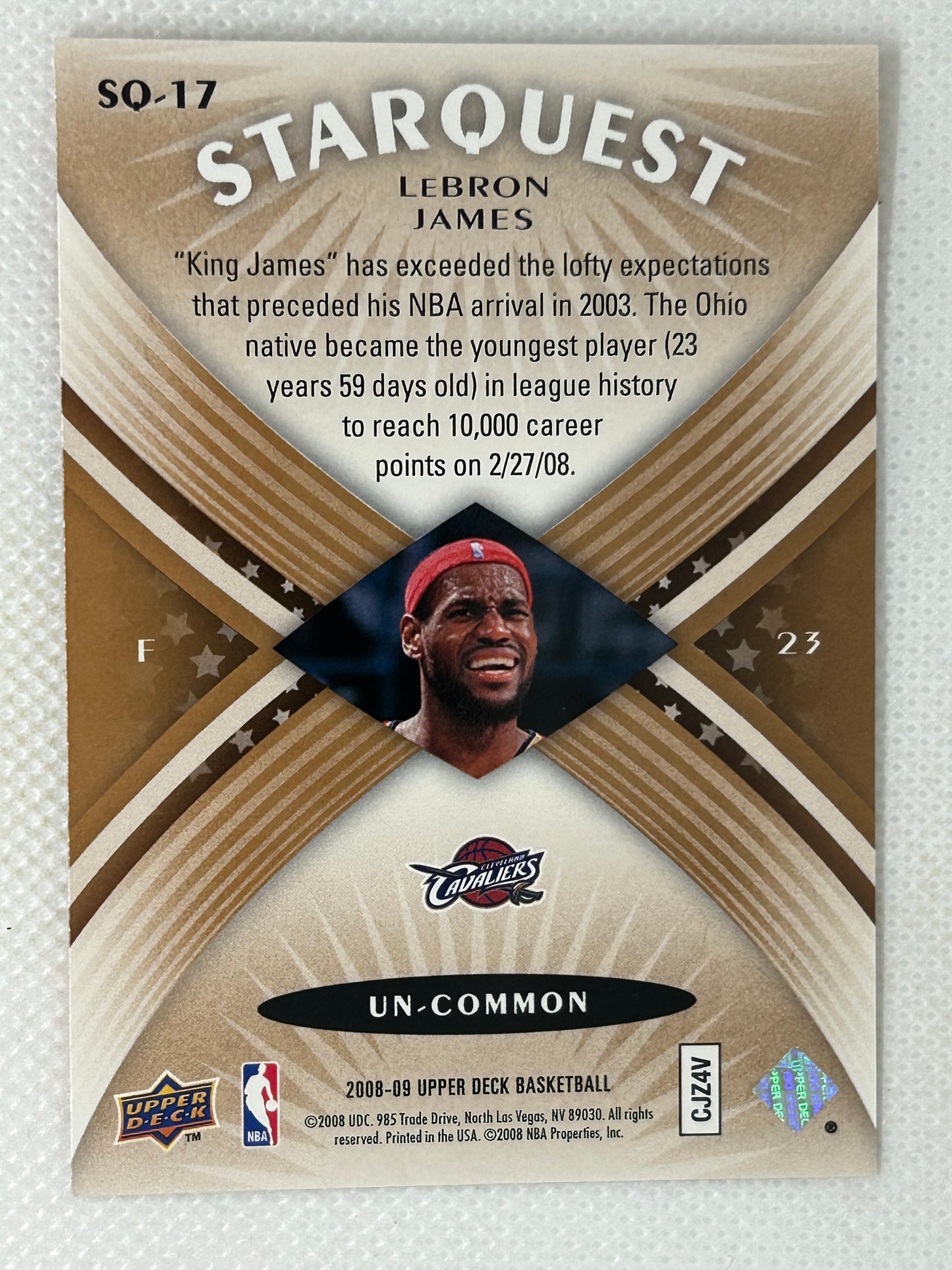 2008-09 Upper Deck Starquest Copper Un-common LeBron James #SQ-17