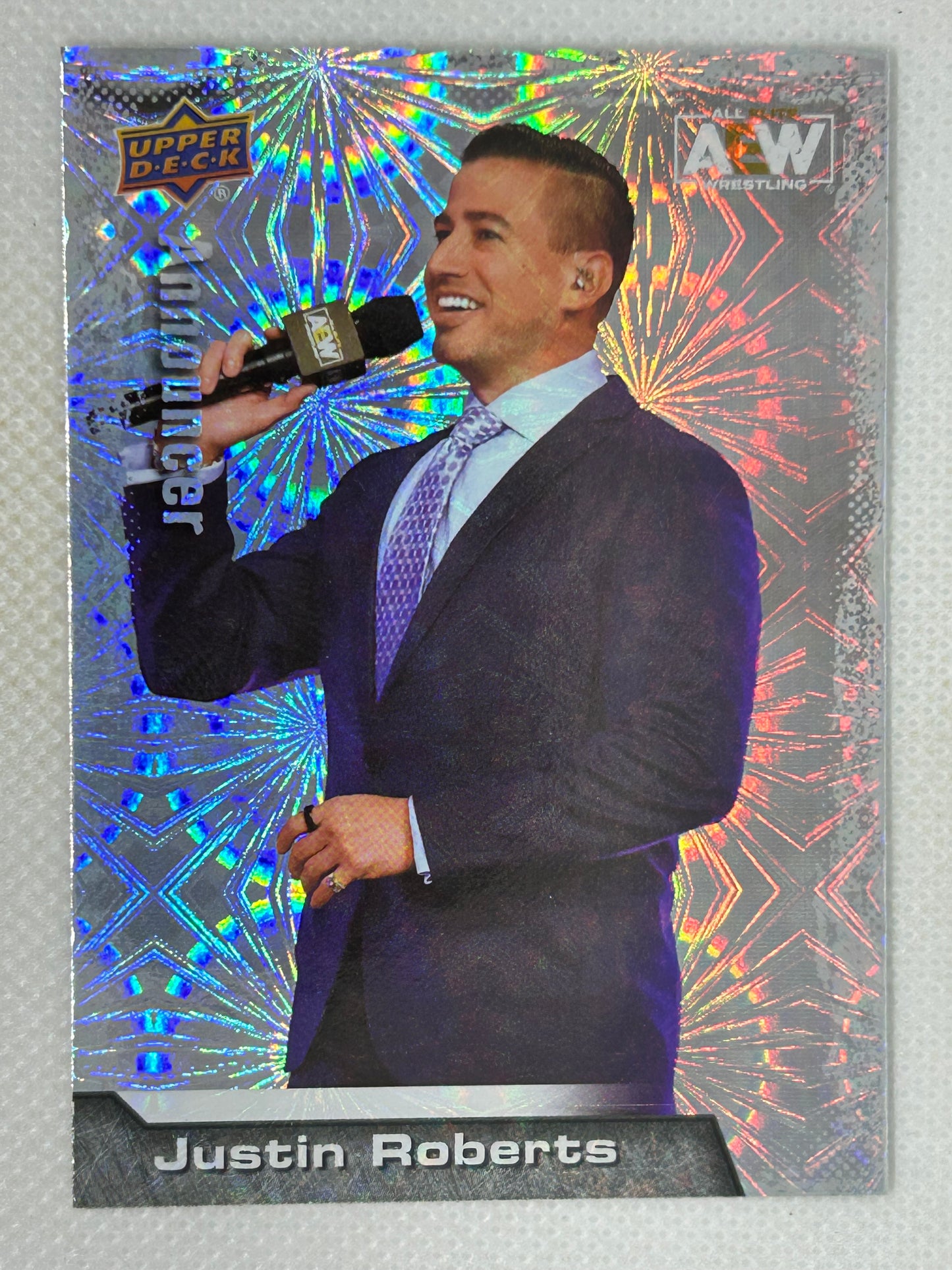 2022 Upper Deck AEW All Elite Wrestling Pyro #96 Justin Roberts