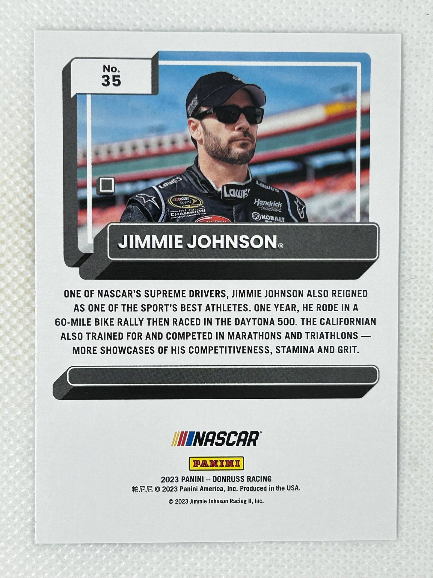 2023 Panini Donruss NASCAR Racing Jimmy Johnson #35