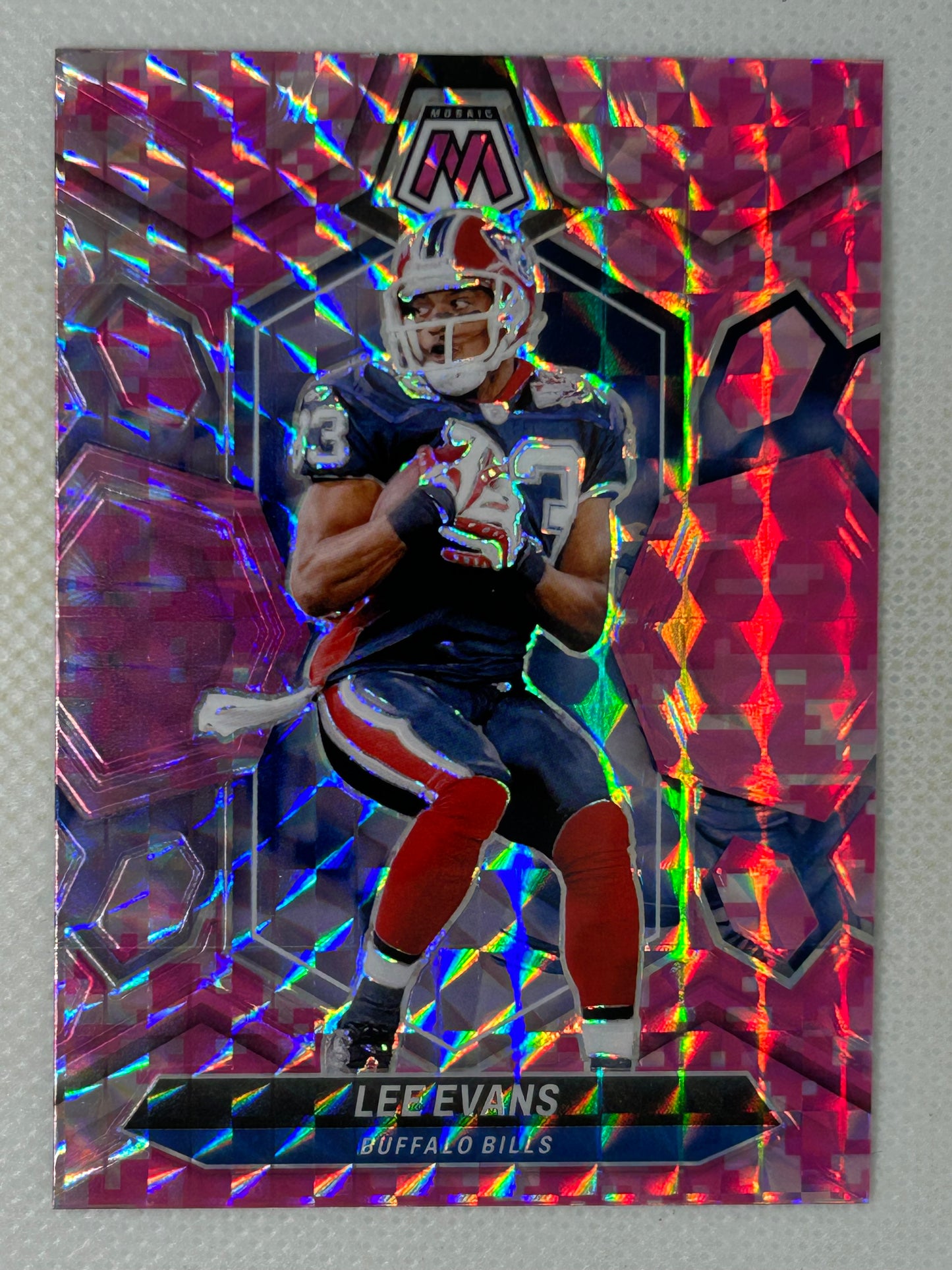 2024 Panini Mosaic Lee Evans #246 Camo Pink Mosaic Prizm Buffalo Bills