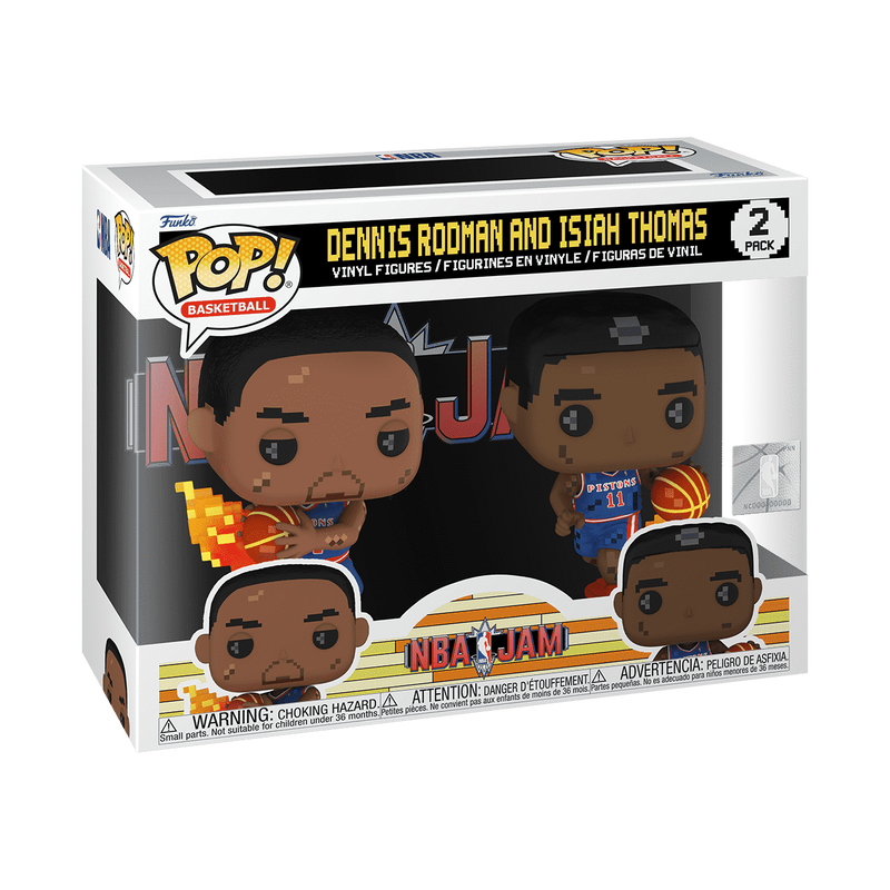 Funko Pop! 8-Bit Dennis Rodman & Isiah Thomas 2-Pack Detroit Pistons