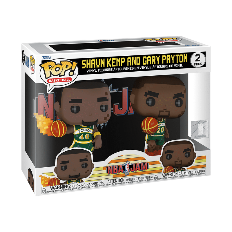 Funko Pop! 8-Bit Shawn Kemp & Gary Payton 2-Pack Seattle Supersonics