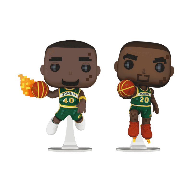Funko Pop! 8-Bit Shawn Kemp & Gary Payton 2-Pack Seattle Supersonics