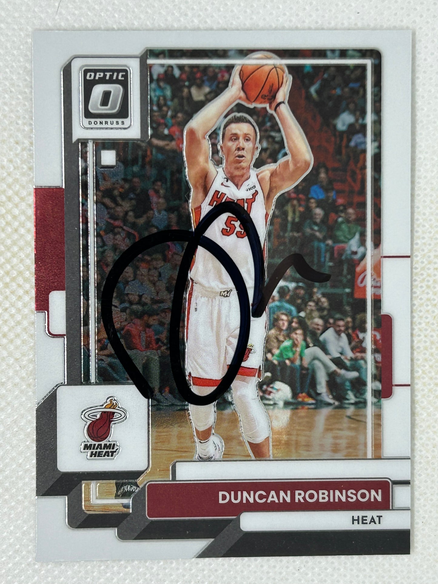 2022-23 Panini Optic #162 Duncan Robinson Miami Heat Signed Card