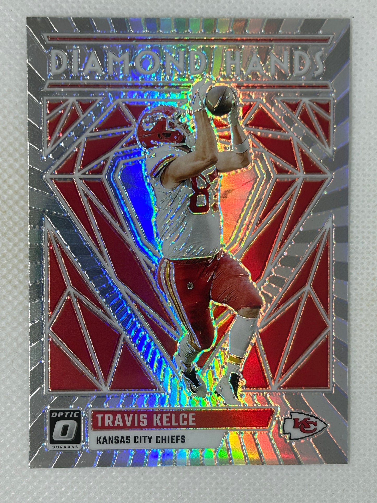 2023 Panini Donruss Optic Diamond Hands Travis Kelce #DH-TK Kansas City Chiefs