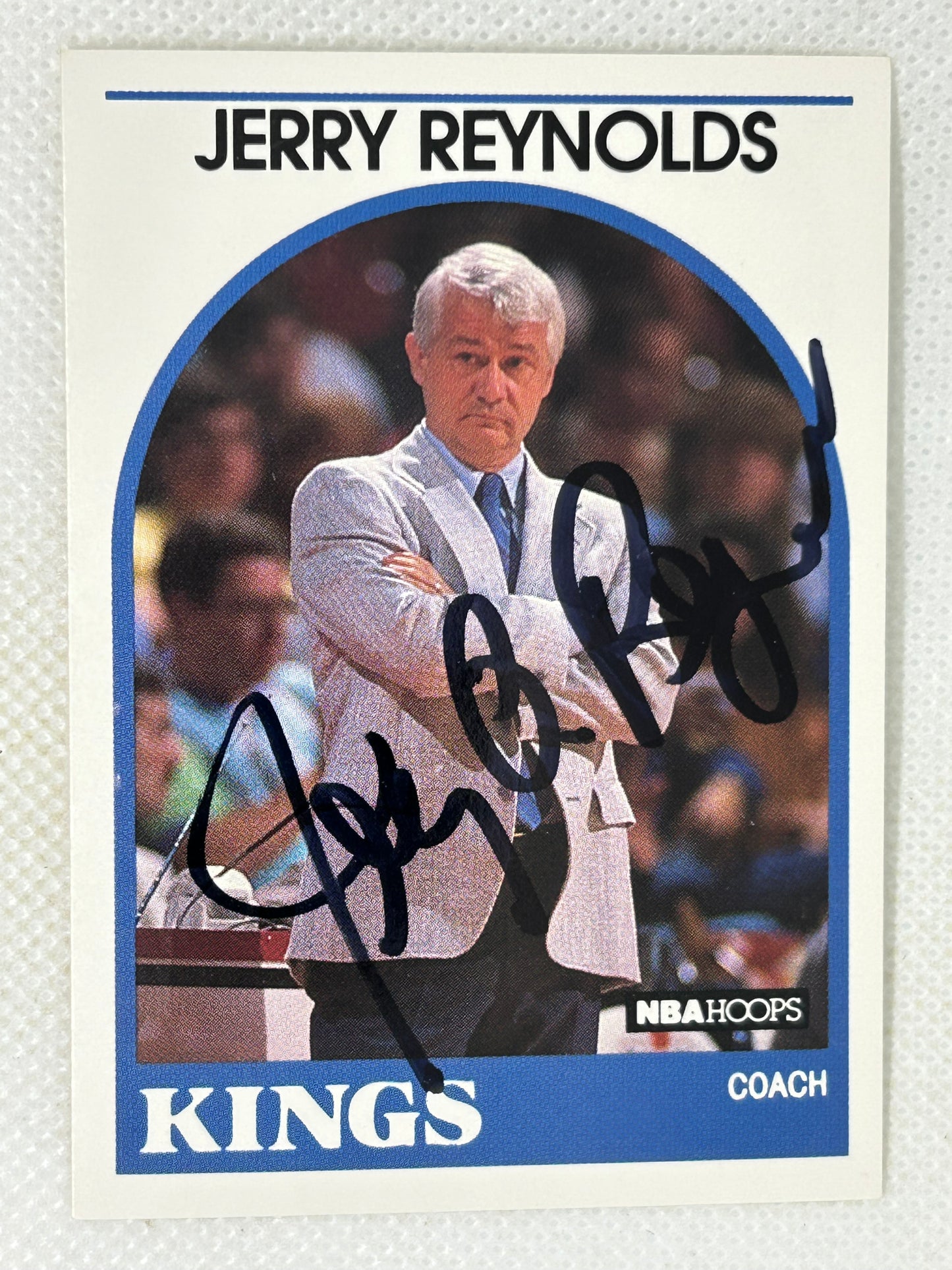 1989-90 NBA Hoops #161 Jerry Reynolds Sacramento Kings Signed Card