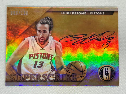 2014-15 Panini Gold Standard SuperScribe Autographs #5 Luigi Datome /199 Detroit Pistons