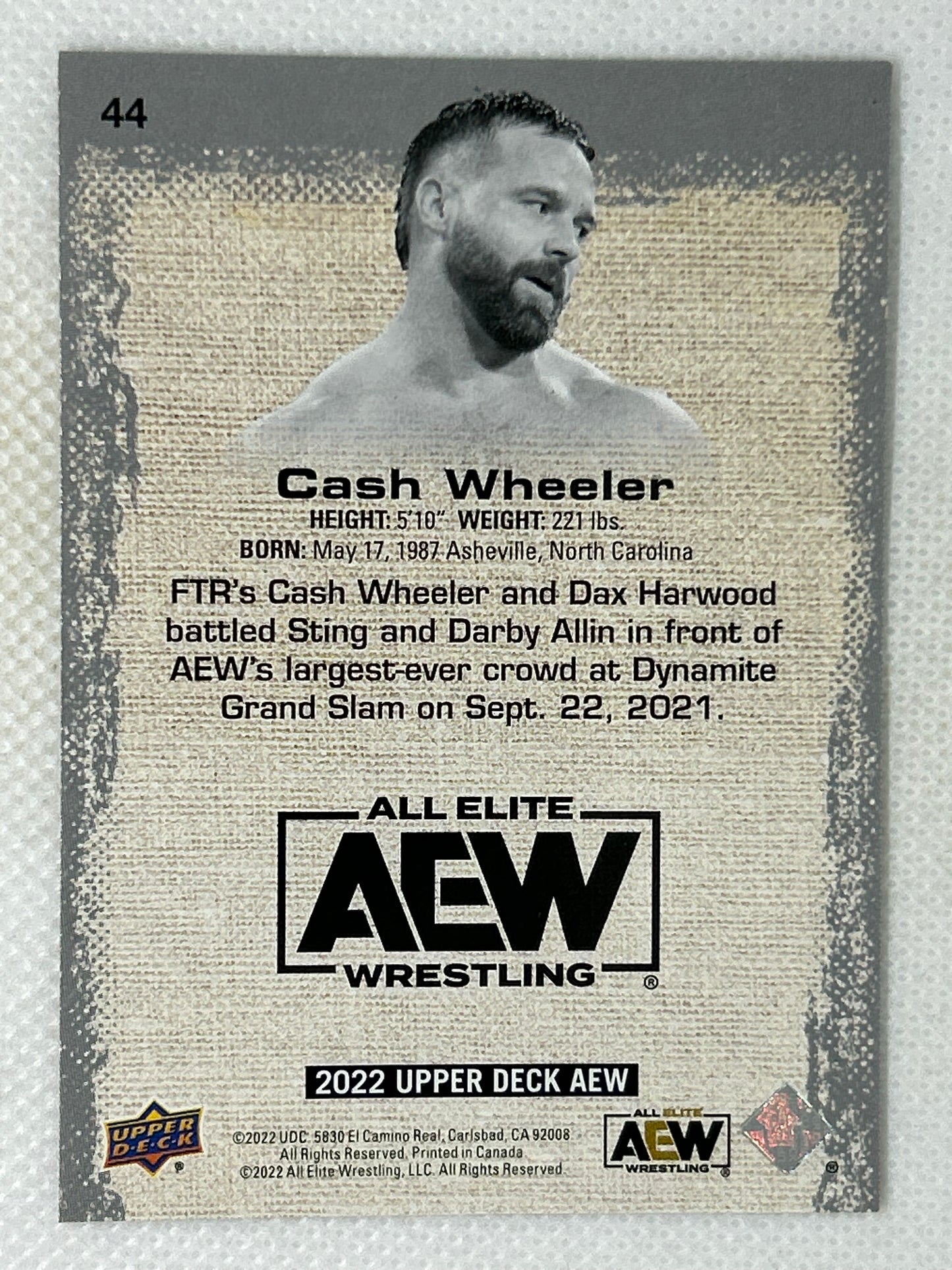 2022 Upper Deck AEW All Elite Wrestling Cash Wheeler #44