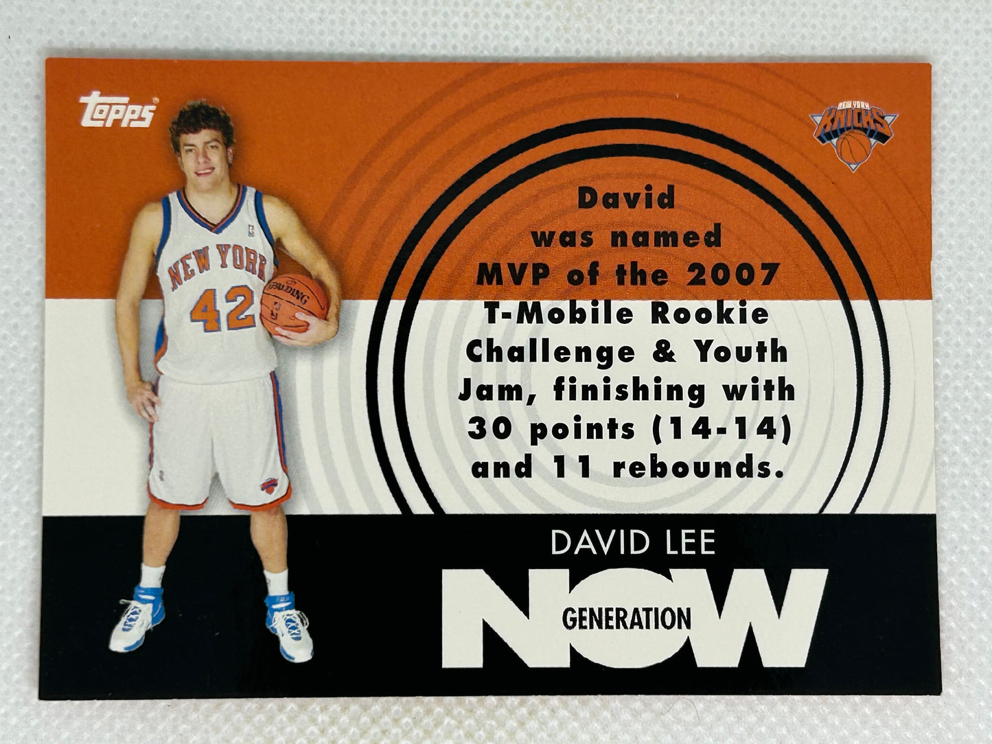 2007-08 Topps Generation Now David Lee New York Knicks #GN16