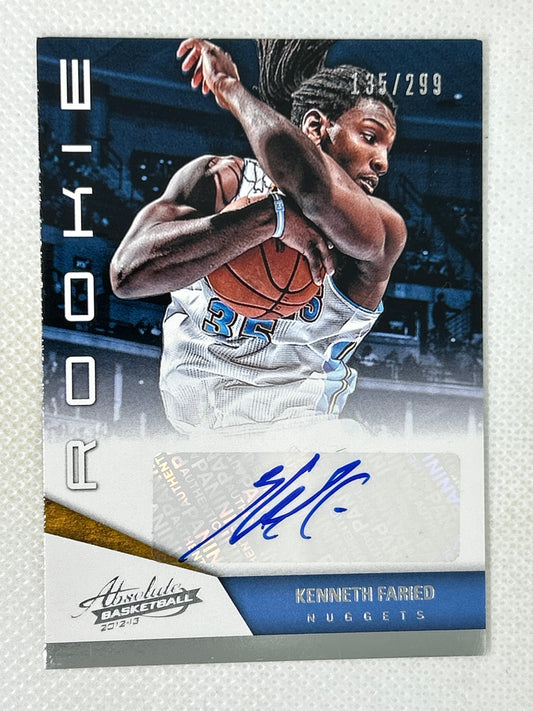 2012-13 Panini Absolute Kenneth Faried Rookie Autograph #170 /299 Denver Nuggets