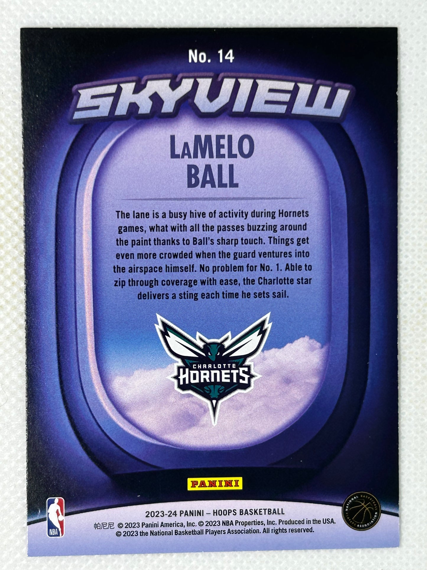 2023-24 Panini NBA Hoops Skyview Winter #14 LaMelo Ball Charlotte Hornets