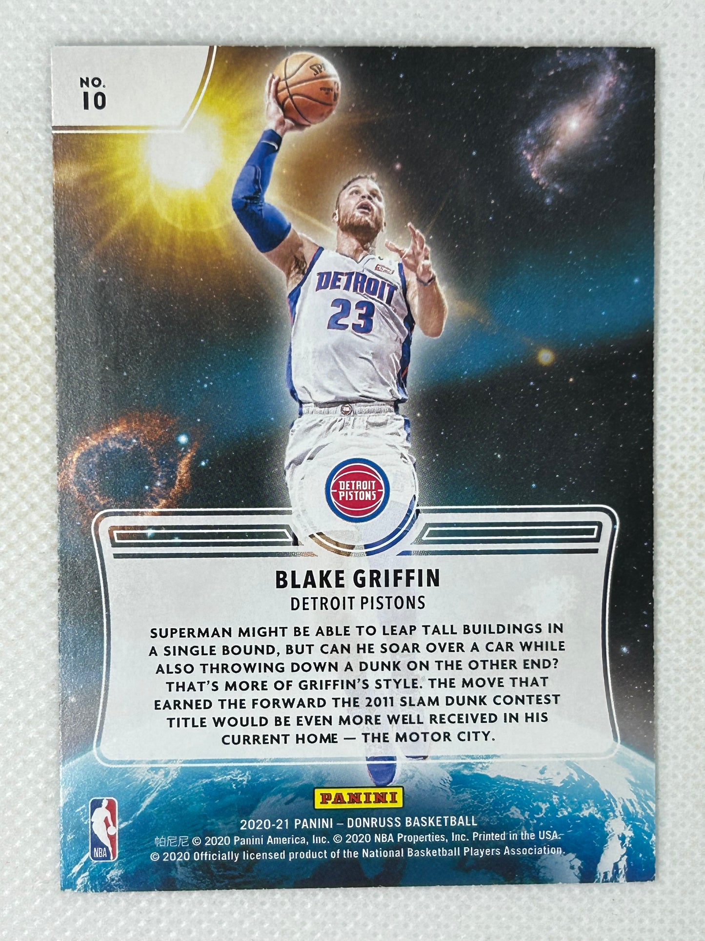 2020-21 Panini Donruss Zero Gravity Press Proof Blake Griffin #10 Detroit Pistons