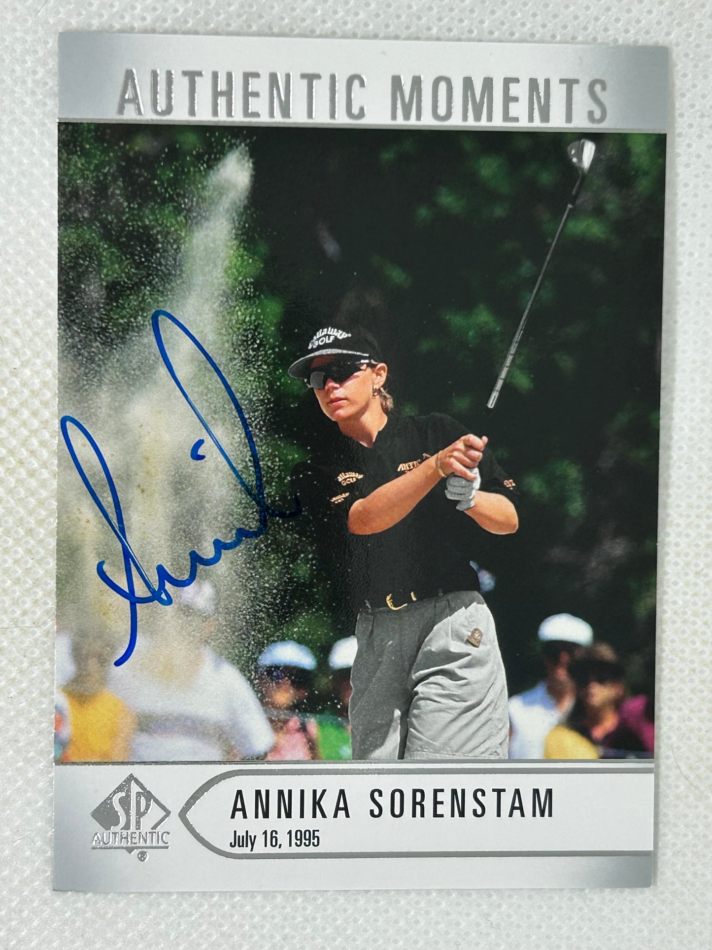 2021 Upper Deck SP Authentic Golf Authentic Moments Annika Sorenstam #58 Signed Card