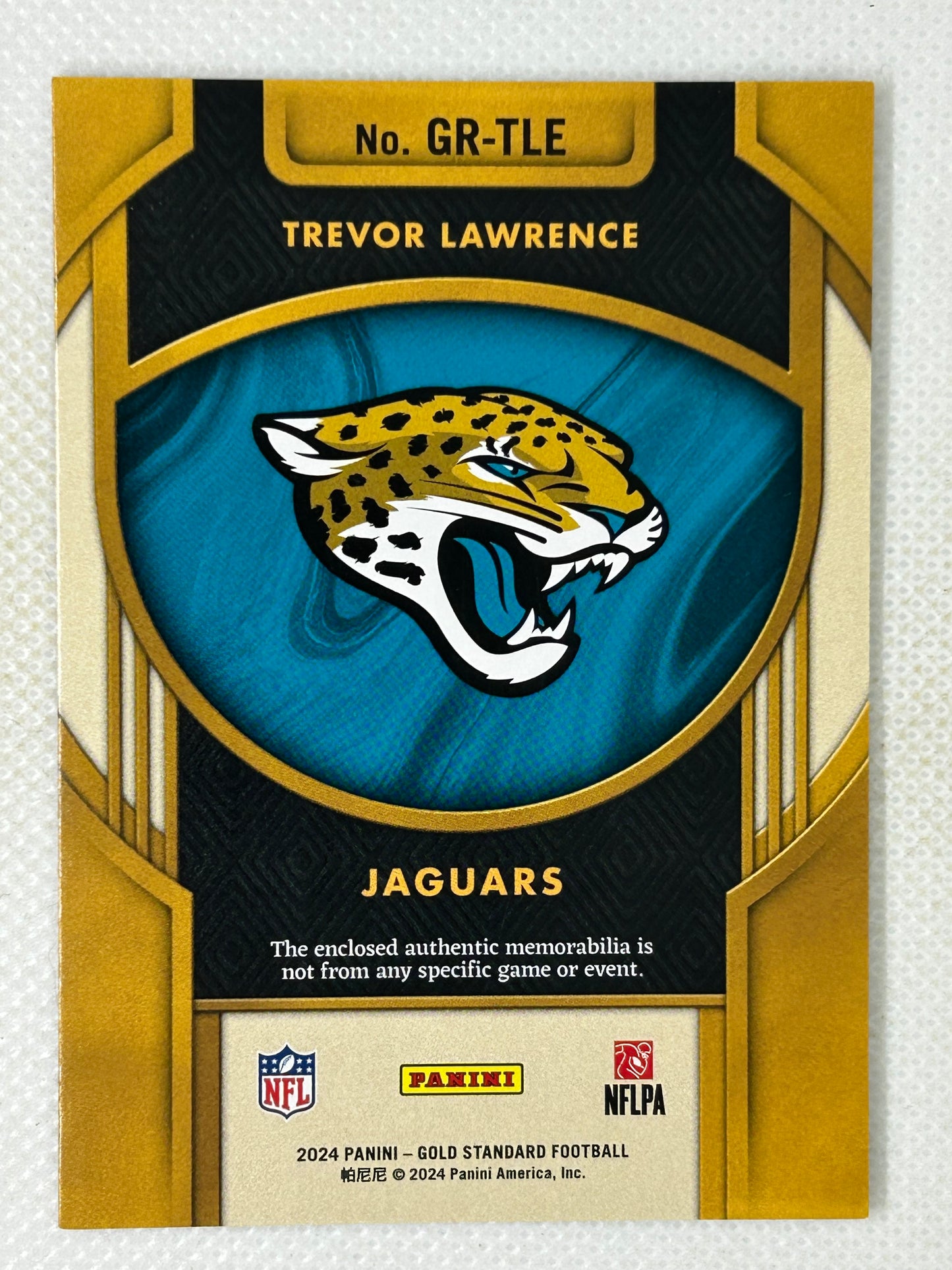 2024 Panini Gold Standard Gold Rush Trevor Lawrence #GR-TLE /299 Jacksonville Jaguars
