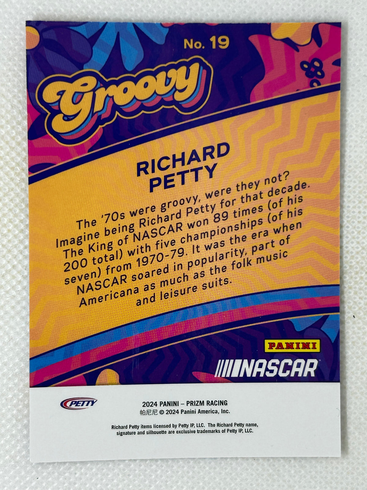 2024 Panini Prizm Groovy Richard Petty #19 Signed Card