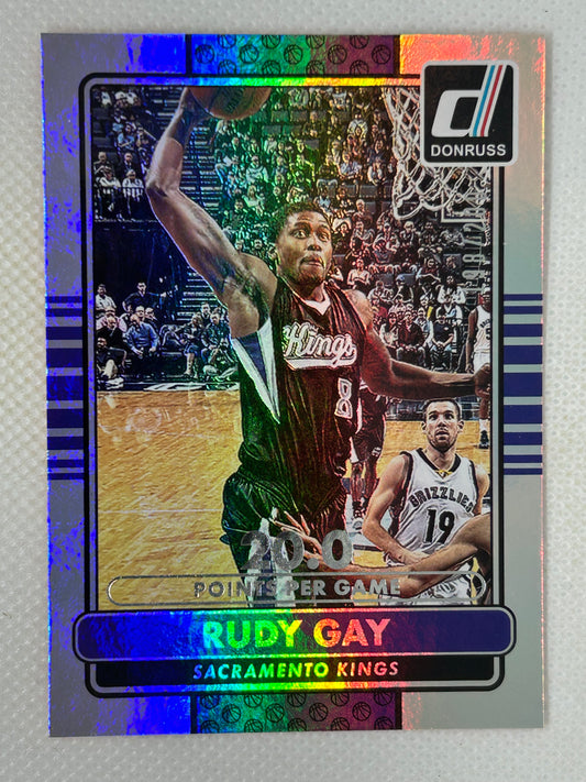 2014-15 Panini Donruss 20.0 Points Per Game #57 Rudy Gay /200 Sacramento Kings