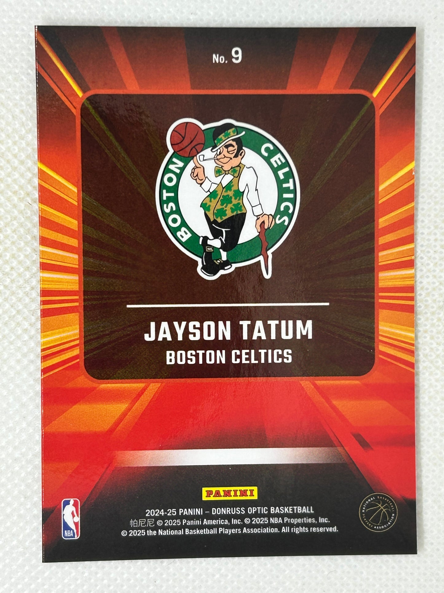 2024-25 Panini Donruss Optic Jayson Tatum Express Lane #9 Boston Celtics