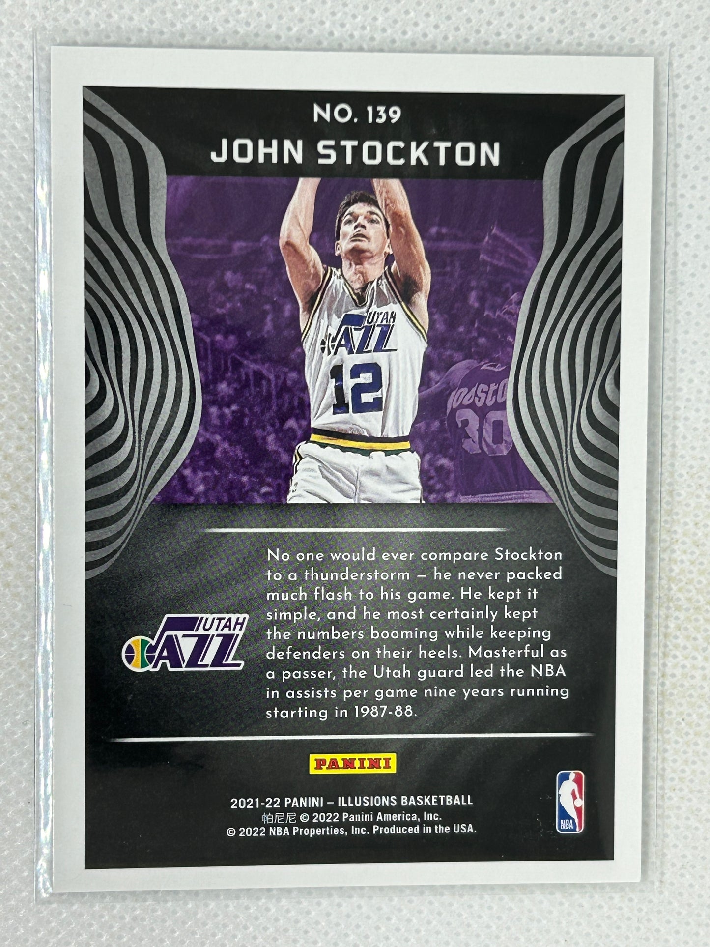 2021-22 Panini Illusions John Stockton #139 Utah Jazz