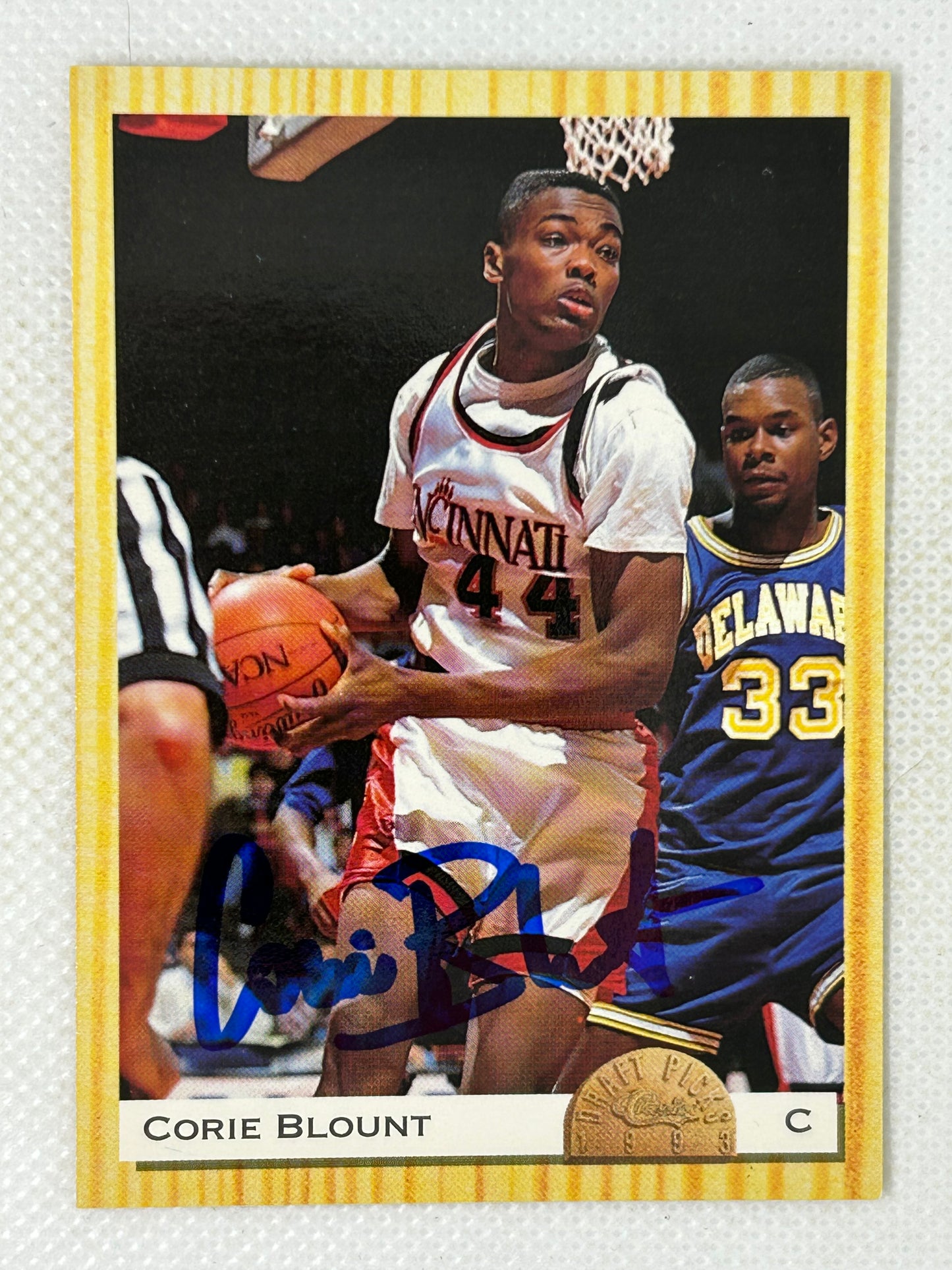 1993 Classic Draft Picks Corie Blount #14 Cincinnati Bearcats Signed Card