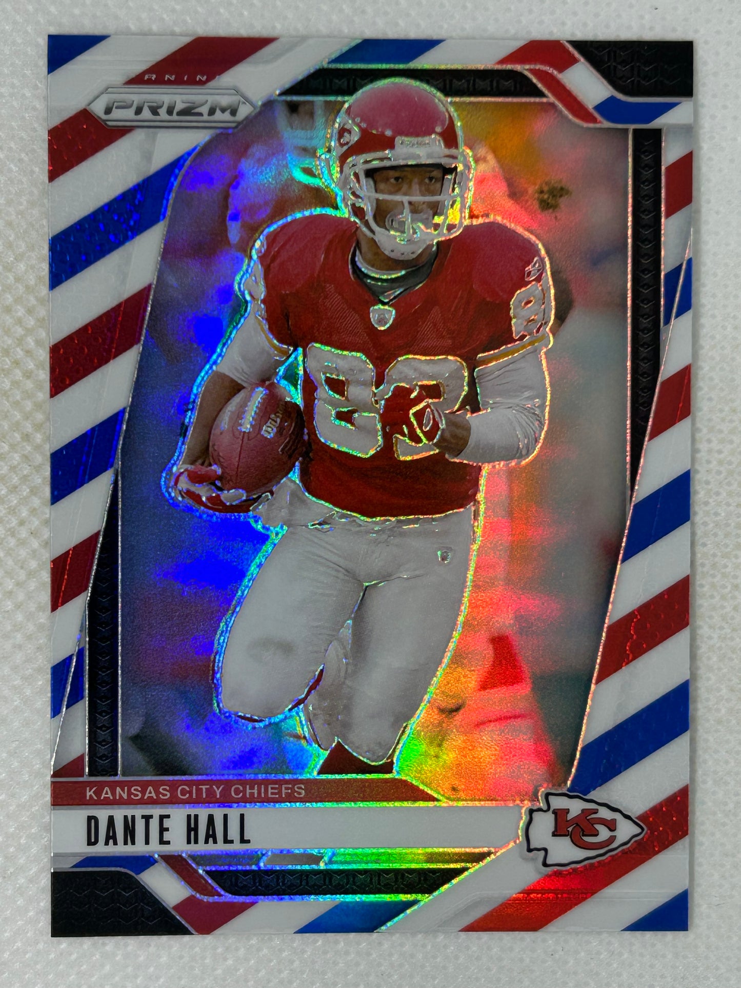 2024 Panini Prizm #146 Dante Hall Red White & Blue Prizm Refractor Kansas City Chiefs